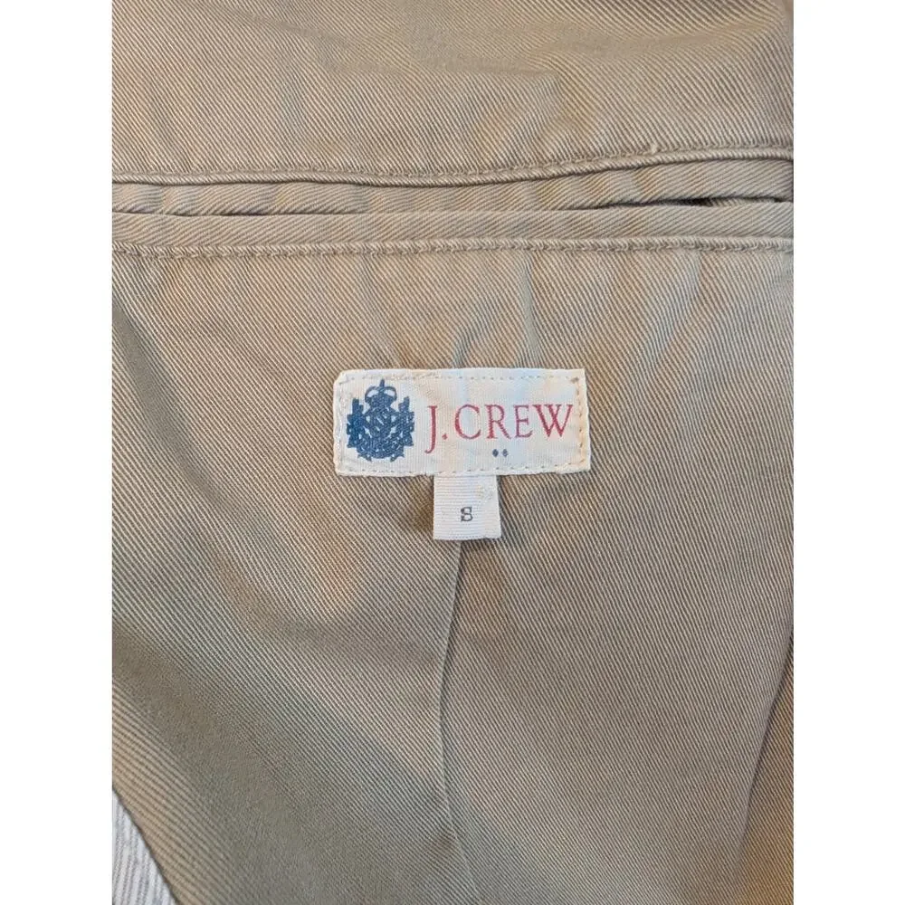 J.Crew 100% Cotton Unstructured Blazer Khaki Chino Small
